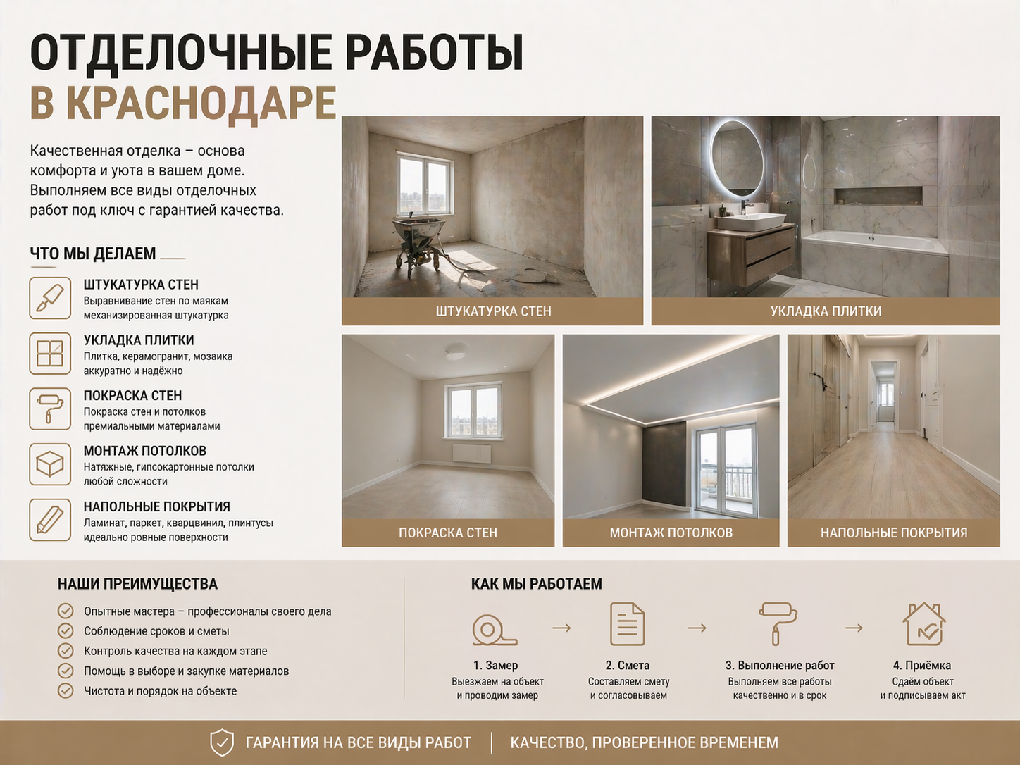 Отделочные работы в Краснодаре